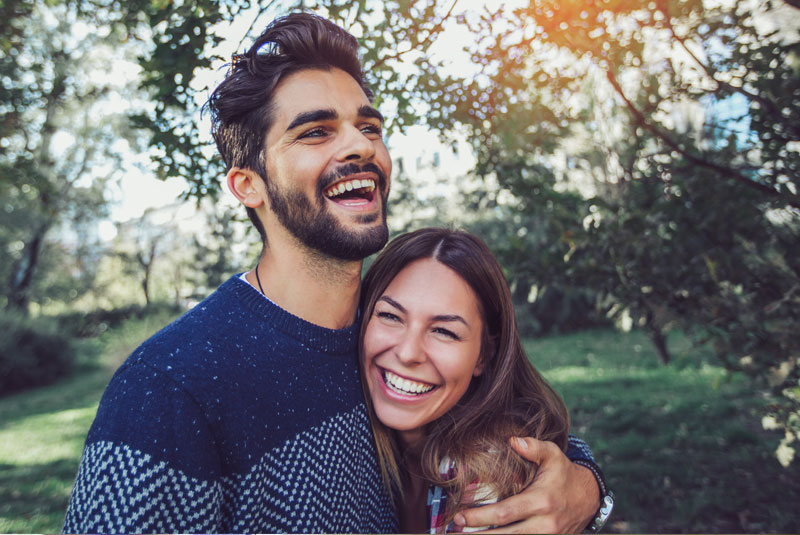 young adults vibing in nature after teeth whitening