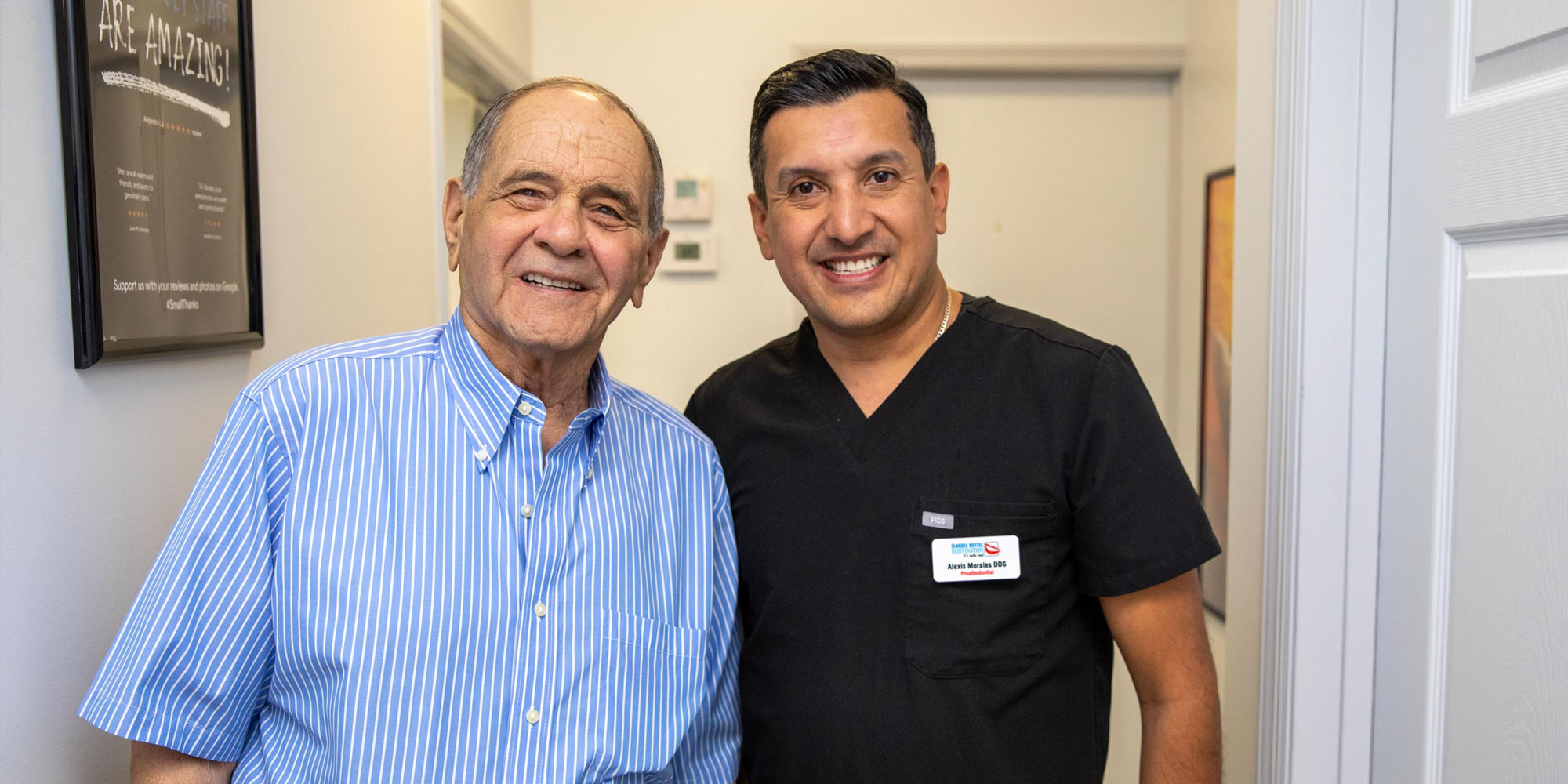drmorales with gary implant patient